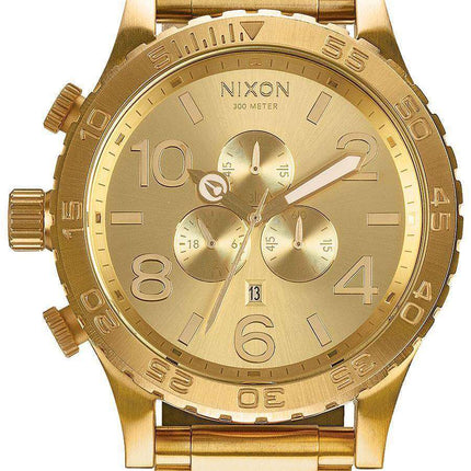 Nixon All Gold Chronograph 300M A083-502-00 Men's Watch