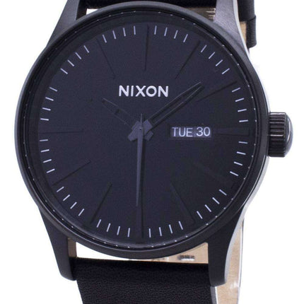 Nixon Quartz Sentry Black Leather A105-001-00 Men's Watch