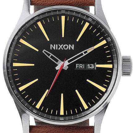 Nixon Quartz Sentry Brown Leather A105-019-00 Men's Watch
