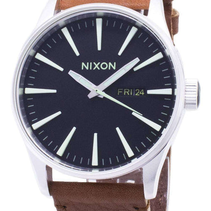 Nixon Quartz Sentry Brown Leather A105-1037-00 Men's Watch