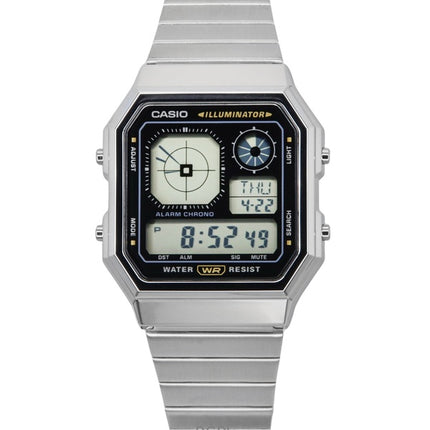 Casio Vintage Digital Stainless Steel Quartz A130WE-1A Unisex Watch