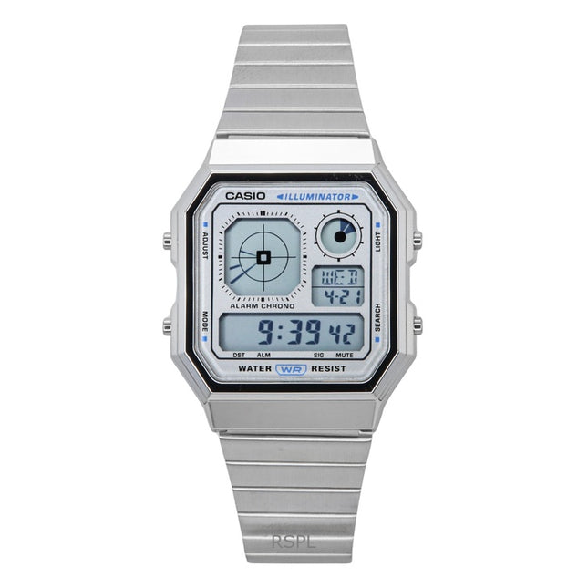 Casio Vintage Digital Stainless Steel Quartz A130WE-7A Unisex Watch