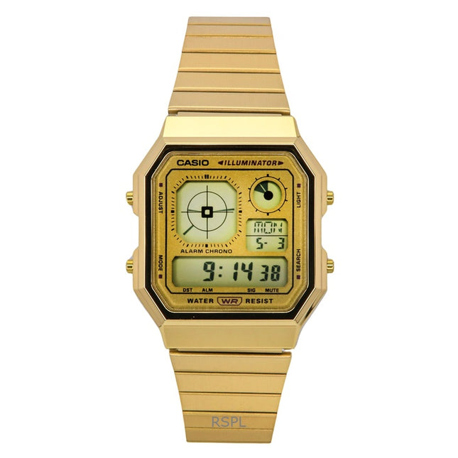 Casio Vintage Digital Stainless Steel Quartz A130WEG-9A Unisex Watch