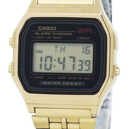 Casio Digital Alarm Chrono Stainless Steel A159WGEA-1DF A159WGEA-1 Women's Watch