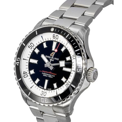 Breitling Superocean Stainless Steel Black Dial Automatic Diver's A17375211B1A1 300M Men's Watch