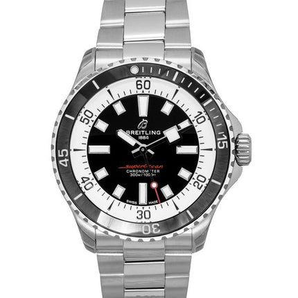 Breitling Superocean Stainless Steel Black Dial Automatic Diver's A17375211B1A1 300M Men's Watch