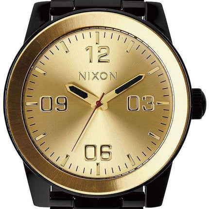 Nixon Corporal SS Quartz Black IP Gold Dial A346-010-00 Men's Watch
