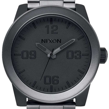Nixon Corporal SS Matte Black Quartz Gunmetal Dial A346-1062-00 Men's Watch