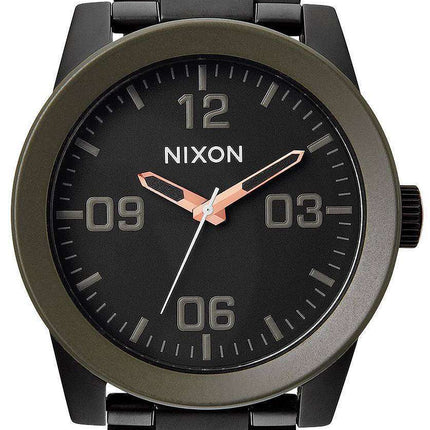 Nixon Corporal SS Matte Black Industrial Green A346-1530-00 Men's Watch