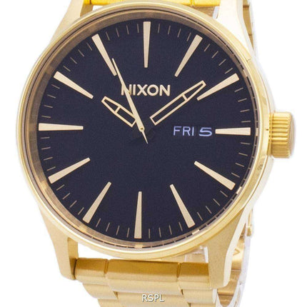 Nixon Sentry SS Gold Tone Black Dial A356-510-00 Men's Watch