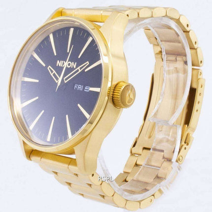 Nixon Sentry SS Gold Tone Black Dial A356-510-00 Men's Watch