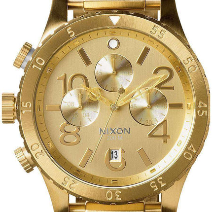 Nixon Quartz Chronograph All Gold 200M A486-502-00 Men's Watch
