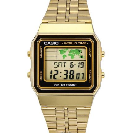 Casio Digital Stainless Steel World Time A500WGA-1DF A500WGA-1 Men's Watch