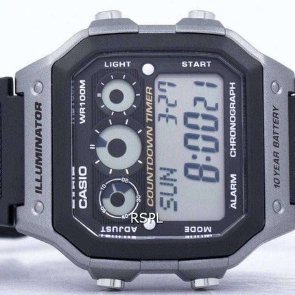 Casio Youth Series Illuminator Chronograph Alarm Digital AE-1300WH-8AV Men's Watch