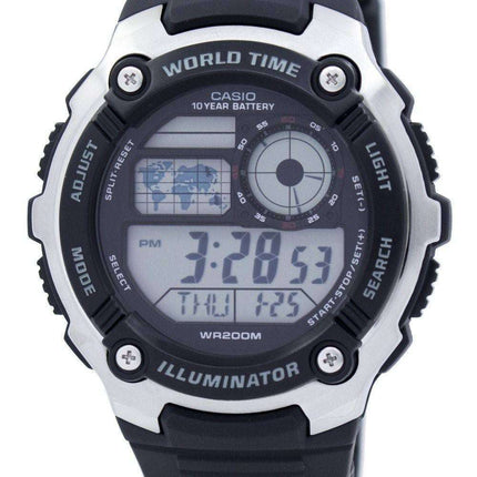 Casio Youth Illuminator World Time Digital AE-2100W-1AV AE2100W-1AV Men's Watch