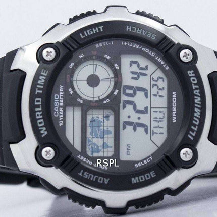Casio Youth Illuminator World Time Digital AE-2100W-1AV AE2100W-1AV Men's Watch