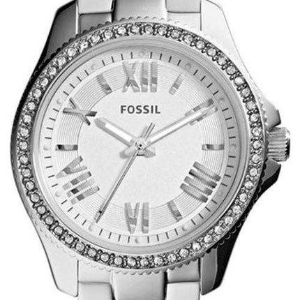 Fossil Cecile Silver Dial Crystal Stainless Steel AM4576 Women's Watch