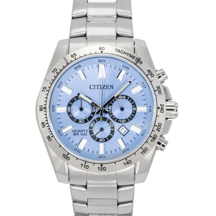 Citizen Chronograph Stainless Steel Blue Dial Quartz AN8230-59L 100M Men's Watch