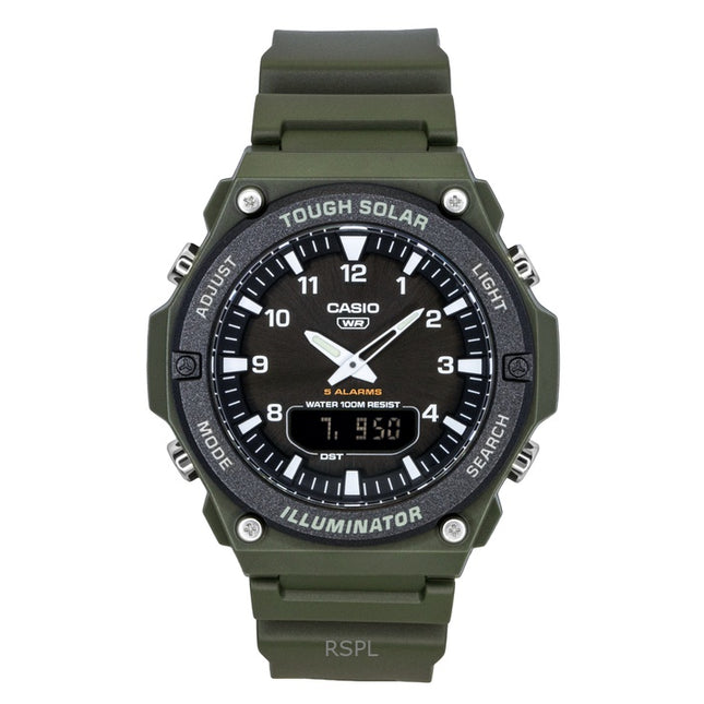 Casio Standard Analog Digital Resin Strap Black Dial Solar AQ-S820W-3BV 100M Men's Watch