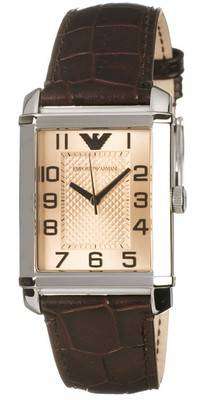 Emporio Armani Classic Champagne Rectangular Dial AR0491 Women's Watch