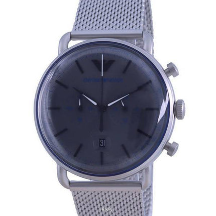 Emporio Armani Aviator Grey Dial Stainless Steel Quartz AR11383 Mens Watch