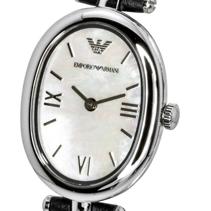 Emporio Armani Sinfonia Leather Strap Mother Of Pearl Dial Quartz AR11778 Women's Watch