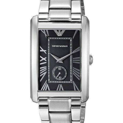 Emporio Armani Classic Rectangle Shape Black Dial AR1608 Men's Watch