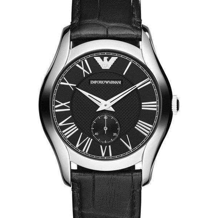 Emporio Armani Classic Black Dial Black Leather AR1708 Men's Watch