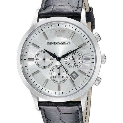 Emporio Armani Classic Chronograph Silver Dial AR2432 Men's Watch