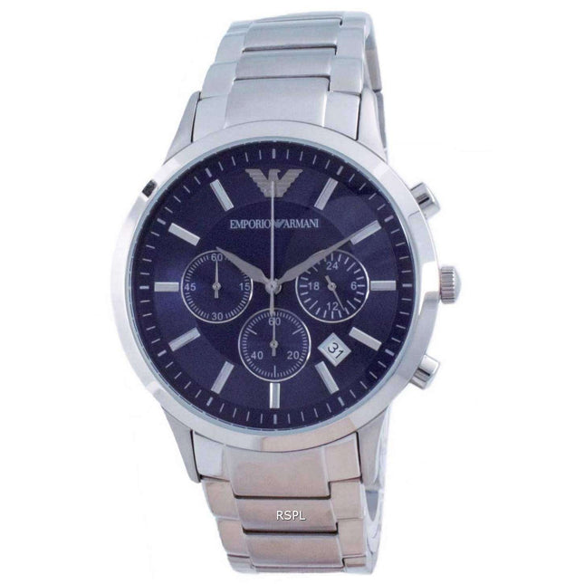 Emporio Armani Renato Classic Chronograph Blue Dial Quartz AR2448 Men's Watch