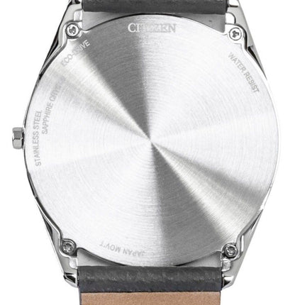 Citizen Eco-Drive Ultra-Slim Analog Leather Strap Blue Dial AR3120-24L Unisex Watch