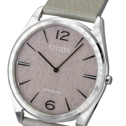Citizen Eco-Drive Ultra-Slim Analog Leather Strap Pink Dial AR3120-41X Unisex Watch