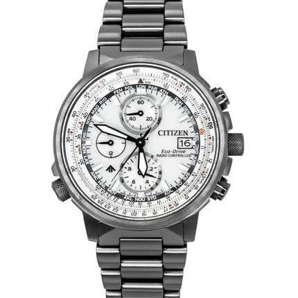 Citizen Promaster Navihawk A-T Chronograph Stainless Steel Silver Dial Eco-Drive Diver's AT8304-57A 200M Men's Watch