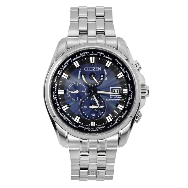 Citizen Eco-Drive Radio-Controlled Stainless Steel Blue Dial Diver's AT9031-52L 200M Men's Watch