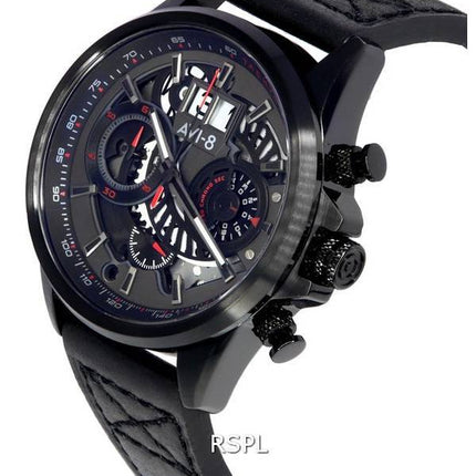 AVI-8 Hawker Harrier II Metador Chronograph Skeleton Black Dial Quartz AV-4065-05 Mens Watch