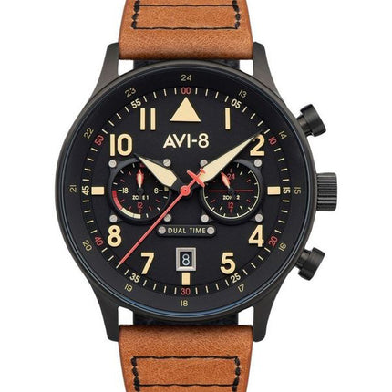 AVI-8 Hawker Hurricane Carey Dual Time Debden Black Dial Quartz AV-4088-03 Men's Watch