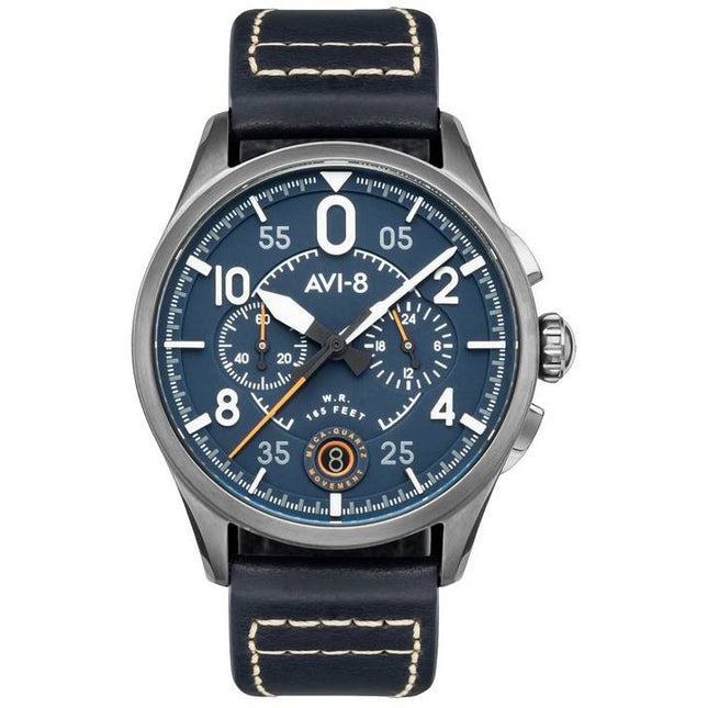 AVI-8 Spitfire Lock Channel Blue Chronograph Quartz AV-4089-04 Men's Watch
