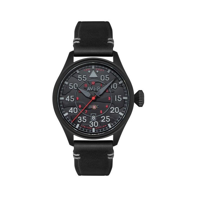 AVI-8 Hawker Hurricane Clowes Automatic Night Reaper Limited Edition Night Shadow Black Dial AV-4097-05 Mens Watch