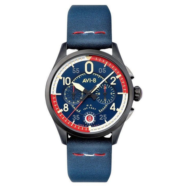 AVI-8 Spitfire P8331 Laguna Chronograph Limited Edition Sumatra Blue Dial Quartz AV-4105-01 Men's Watch