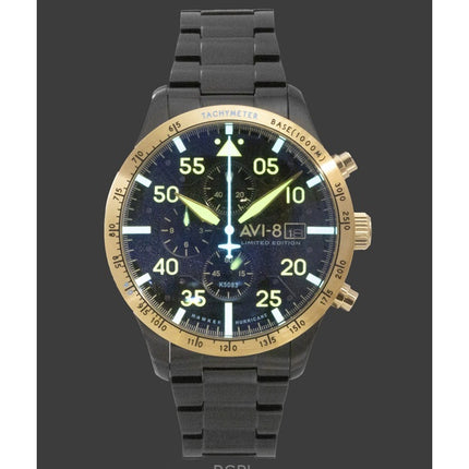 AVI-8 Hawker Hurricane Chronograph 90th Anniversary Limited Edition Altitude Black Dial Quartz AV-4130-55 Men's Watch