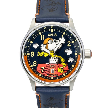 AVI-8 Hawker Hurricane Kent GMT Limited Edition Sketchbook Blue And Red Dial Automatic AV-4136-02 Men's Watch