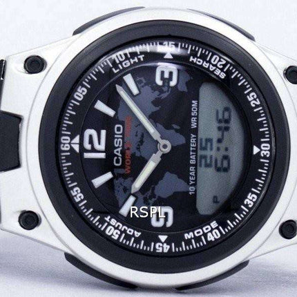 Casio Databank World Time Telememo Analog Digital AW-80-1A2V AW80-1A2V Men's Watch