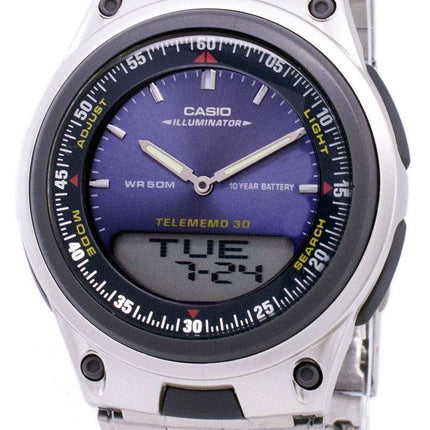 Casio Analog Digital Telememo Illuminator AW-80D-2AVDF AW80D-2AVDF Men's Watch