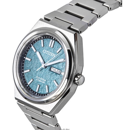 Citizen Zenshin Super Titanium Green Dial Eco-Drive AW0130-85X 100M Men's Watch