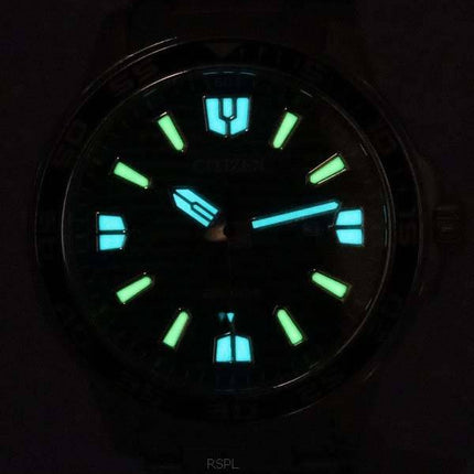 Citizen Marine Sport Green Dial Stainless Steel Eco-Drive AW1526-89X 100M Men's Watch
