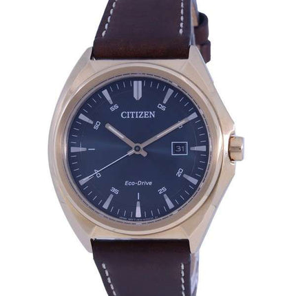 Citizen Metropolitan Blue Dial Leather Strap Eco-Drive AW1573-11L 100M Men's Watch