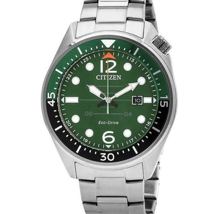Citizen Eco-Drive Stainless Steel Green Dial AW1715-86X 100M Men's Watch