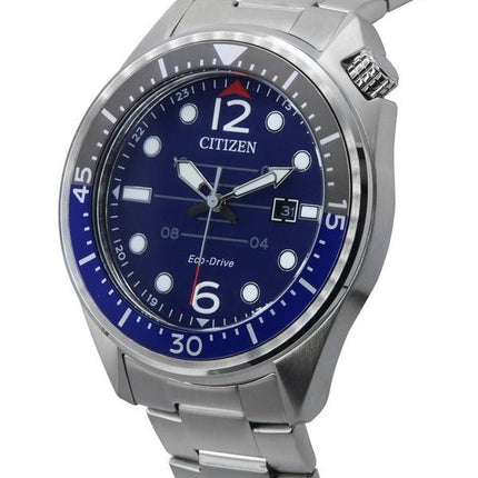 Citizen Eco-Drive Stainless Steel Blue Dial AW1716-83L 100M Men's Watch
