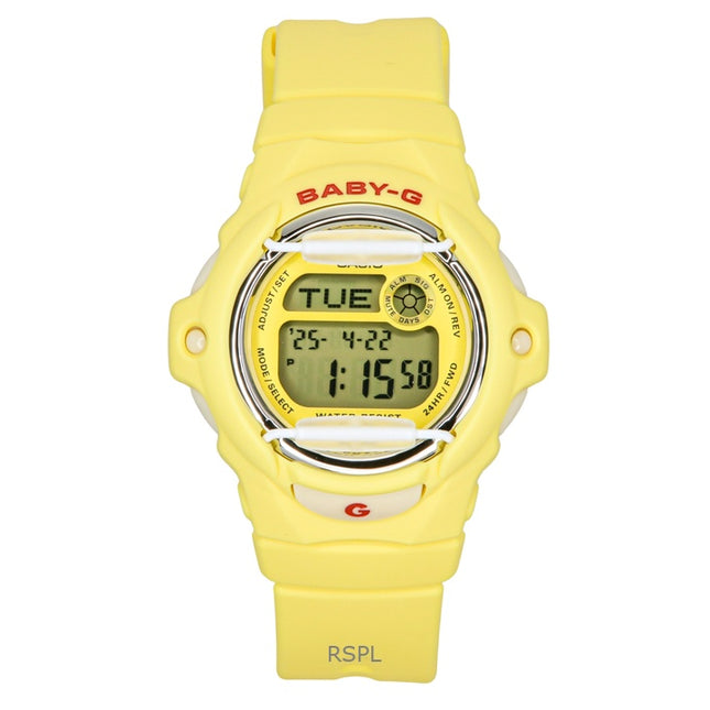 Casio Baby-G Digital Yellow Resin Strap Quartz BG-169CH-9 200M Women's Watch