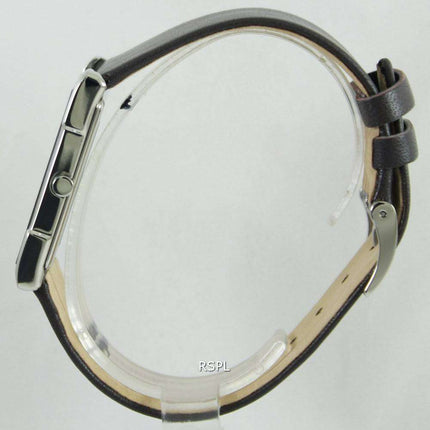 Citizen Quartz Black Dial Leather Strap BG5080-05E Women's Watch